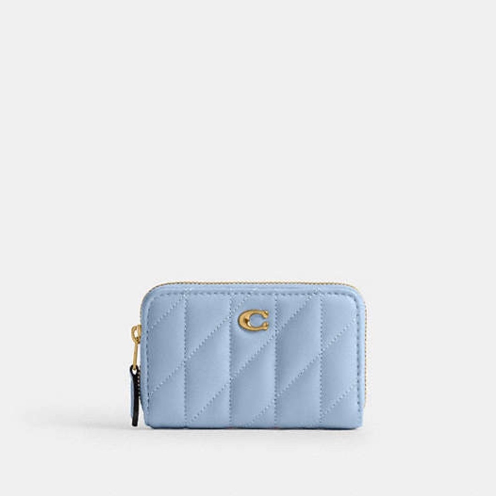 Coach Brooklyn Shoulder Bag 28 and Essential Small Zip Around Card Case Bluebell - Picture 6 of 7
